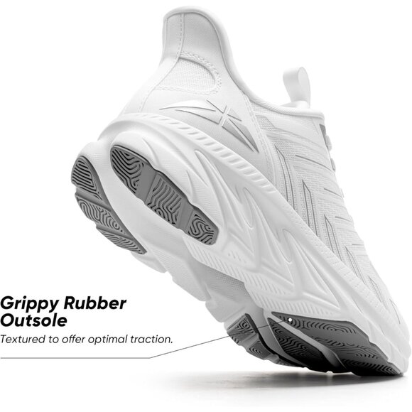 ⚡Women's White Slip On Walking Shoes Running Comfortable Tennis Fashion Sneakers - Picture 5 of 8